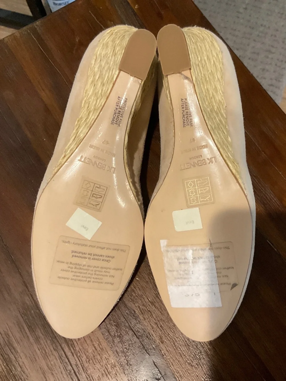LK Bennett Eevi Tan Suede Espadrilles Size EU 37/US 6.5/7